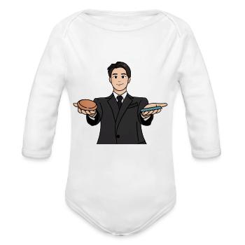 Corporate Concierge of Flavor - Organic Long Sleeve Baby Bodysuit - white - Front