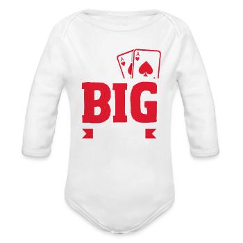 Ive Got A Big Pair Texas Holdem Poker Cards - Organic Long Sleeve Baby Bodysuit - white - Front