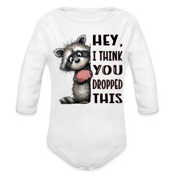 T-shirt Brain Drop de Raccoon - Cache-couche à manches longues bio - blanc - Devant
