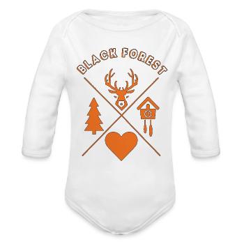 L’amour de la Forêt-Noire - Cache-couche à manches longues bio - blanc - Devant