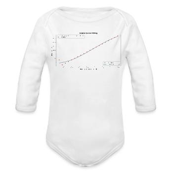 Growth Curve Arc - Organic Long Sleeve Baby Bodysuit - white - Front