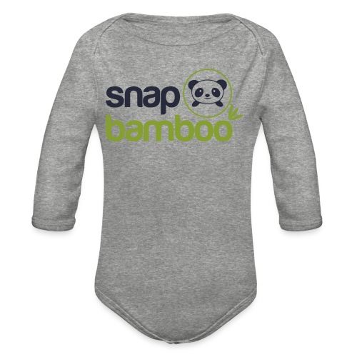 Snap Bamboo Square Logo Branded - Organic Long Sleeve Baby Bodysuit