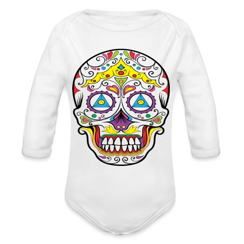 Skull - Organic Long Sleeve Baby Bodysuit