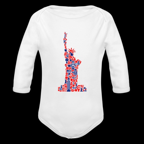 Statue of Liberty | American Icons - Organic Long Sleeve Baby Bodysuit