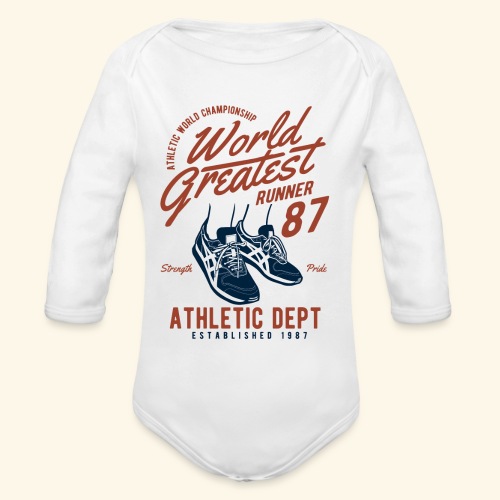 World Greatest Runner - Organic Long Sleeve Baby Bodysuit