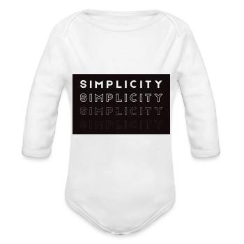 Simplicity in Christ - Organic Long Sleeve Baby Bodysuit - white - Front