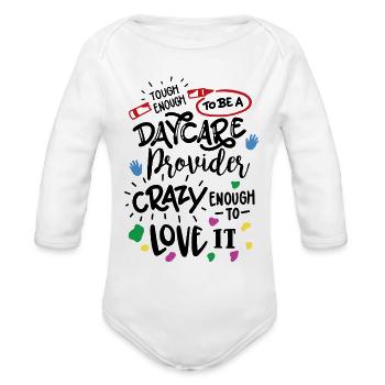 Colorful Abstract Playful Doodles - Organic Long Sleeve Baby Bodysuit - white - Front
