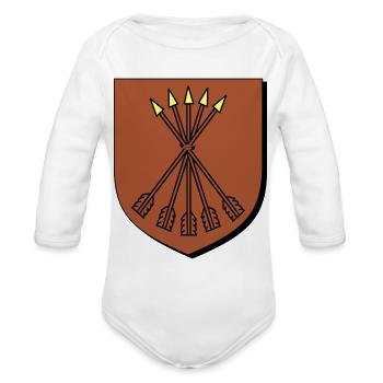 Arrows - Organic Long Sleeve Baby Bodysuit - white - Front