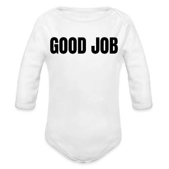 GOOD JOB - Organic Long Sleeve Baby Bodysuit - white - Front