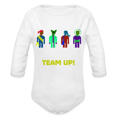 Spaceteam Team Up! - Organic Long Sleeve Baby Bodysuit