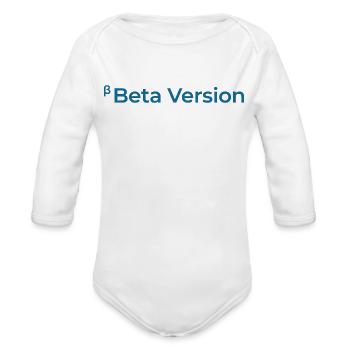 Beta Version Funny Geek Programmer Greek Letter De - Organic Long Sleeve Baby Bodysuit - white - Front