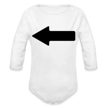 arrow - Organic Long Sleeve Baby Bodysuit - white - Front