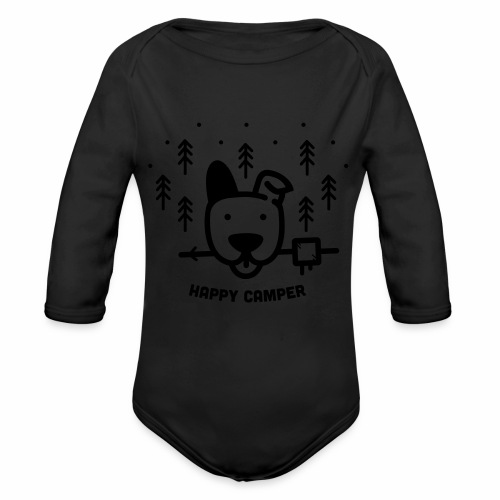 Happy Camping Dog - Organic Long Sleeve Baby Bodysuit