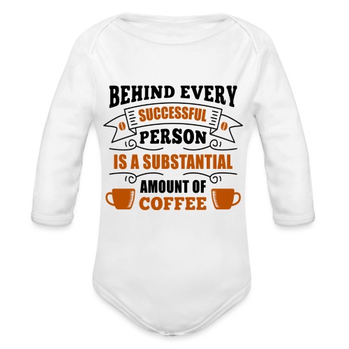 coffee coffee lover - Organic Long Sleeve Baby Bodysuit
