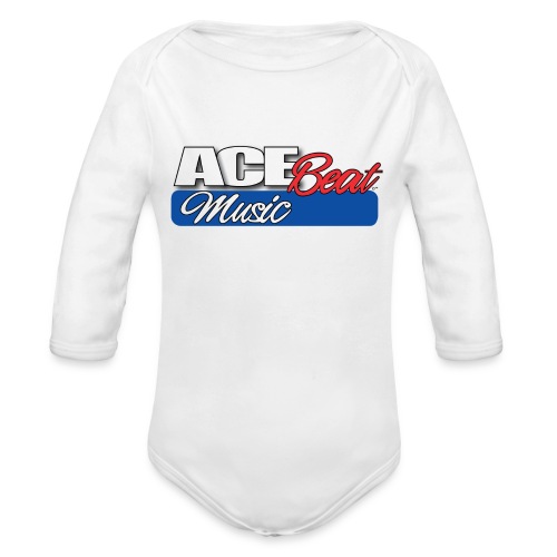 AceBeat Music Logo - Organic Long Sleeve Baby Bodysuit