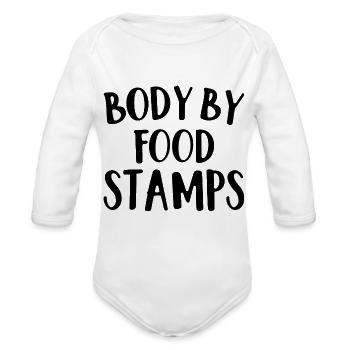 Body trending - Organic Long Sleeve Baby Bodysuit - white - Front