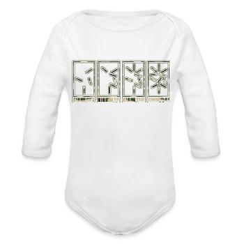 Get To The Chopper Camo Edition - Organic Long Sleeve Baby Bodysuit - white - Front