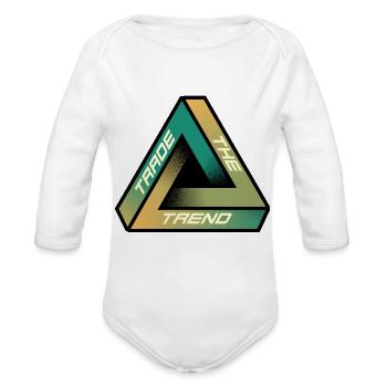 Trade The Trend - Organic Long Sleeve Baby Bodysuit - white - Front