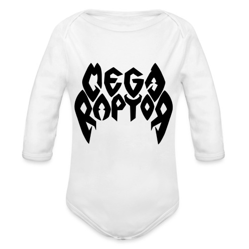 Megaraptor Logo Black - Organic Long Sleeve Baby Bodysuit