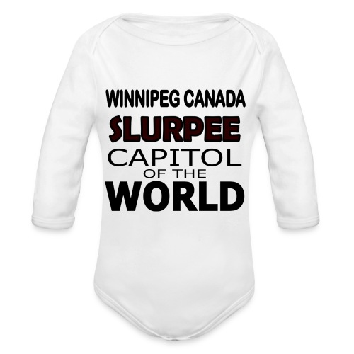 Slurpee Black - Organic Long Sleeve Baby Bodysuit