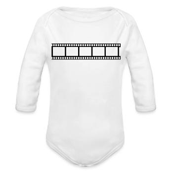 Photographic or movie film strip - Organic Long Sleeve Baby Bodysuit - white - Front