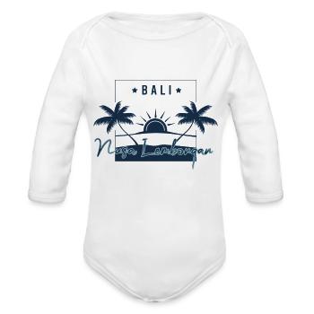 Nusa Lembongan - Organic Long Sleeve Baby Bodysuit - white - Front