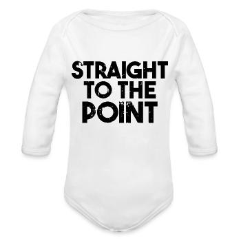 Straight to the Point - Organic Long Sleeve Baby Bodysuit - white - Front