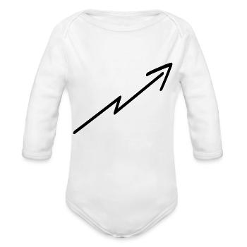 Arrow - Organic Long Sleeve Baby Bodysuit - white - Front