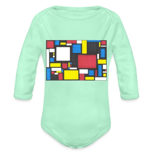 Geometric Pattern 2 - Organic Long Sleeve Baby Bodysuit
