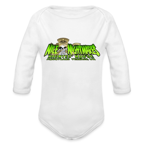 Nile Nightmares Logo - Organic Long Sleeve Baby Bodysuit