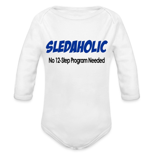 Sledaholic 12 Step Program - Organic Long Sleeve Baby Bodysuit