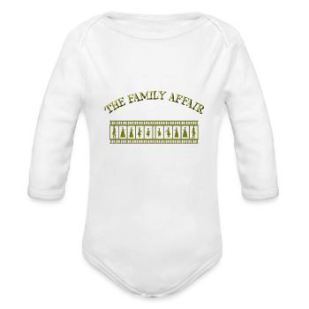The family affair - Organic Long Sleeve Baby Bodysuit - white - Front