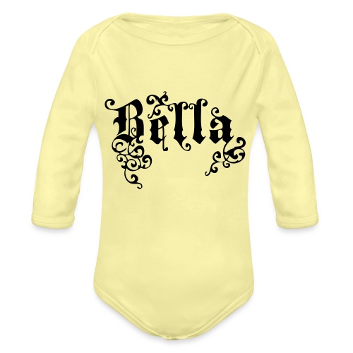 bella_gothic_swirls - Organic Long Sleeve Baby Bodysuit
