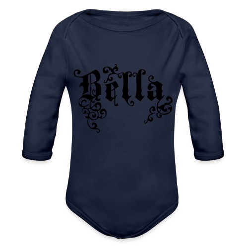 bella_gothic_swirls - Organic Long Sleeve Baby Bodysuit