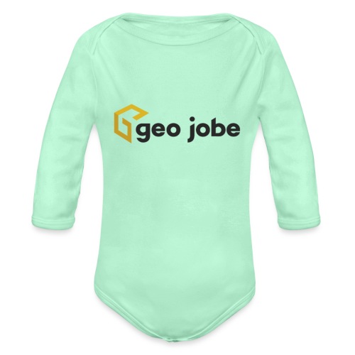 GEO Jobe Corp Logo - Black Text - Organic Long Sleeve Baby Bodysuit