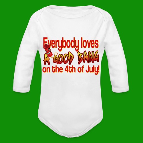 4th of July Bang - Organic Long Sleeve Baby Bodysuit