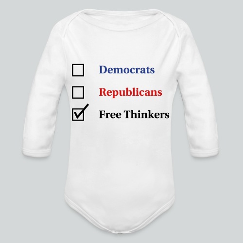 Election Ballot Free Thinkers - Organic Long Sleeve Baby Bodysuit