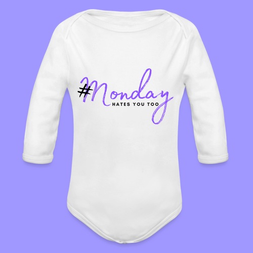 #Monday bright - Organic Long Sleeve Baby Bodysuit