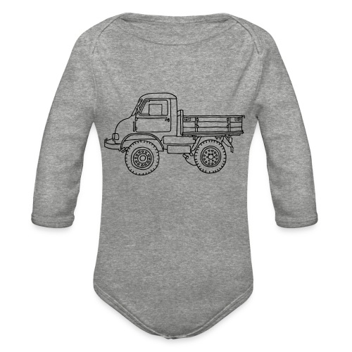 Off-road truck, transporter - Organic Long Sleeve Baby Bodysuit