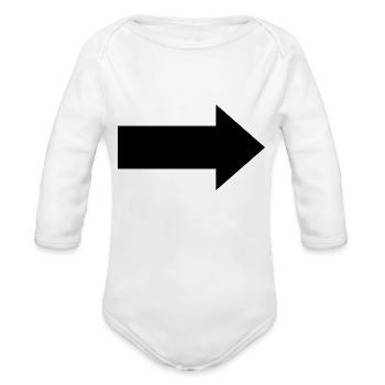 arrow - Organic Long Sleeve Baby Bodysuit - white - Front