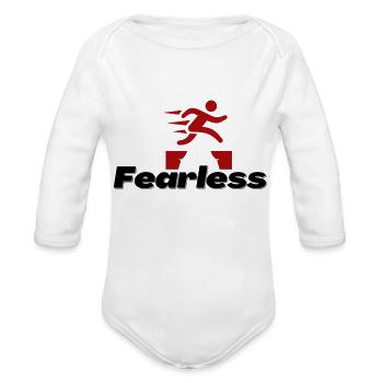 Fearless - Organic Long Sleeve Baby Bodysuit - white - Front