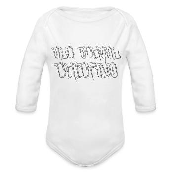 Old School Chicano - Organic Long Sleeve Baby Bodysuit - white - Front