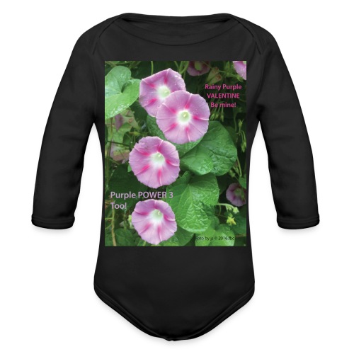 FLOWER POWER 3 - Organic Long Sleeve Baby Bodysuit
