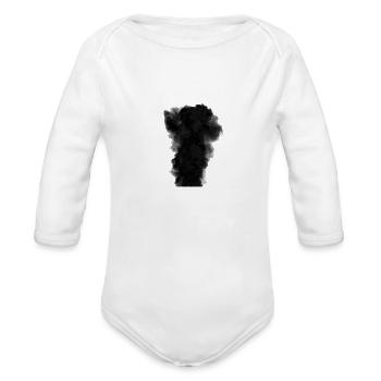 Heaven On Earth Smoke - Organic Long Sleeve Baby Bodysuit - white - Front