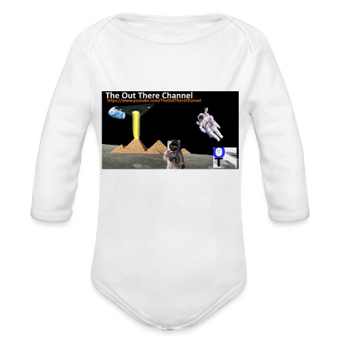 UFO Pyramids v1 with Crew Back Logo - Organic Long Sleeve Baby Bodysuit