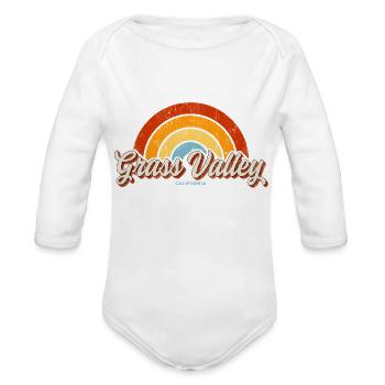 Grass Valley California - Organic Long Sleeve Baby Bodysuit - white - Front