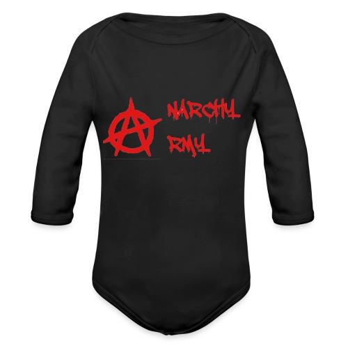 Anarchy Army LOGO - Organic Long Sleeve Baby Bodysuit