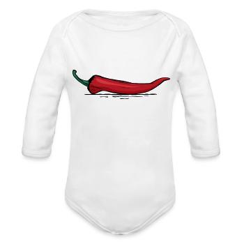 CHILI - Organic Long Sleeve Baby Bodysuit - white - Front
