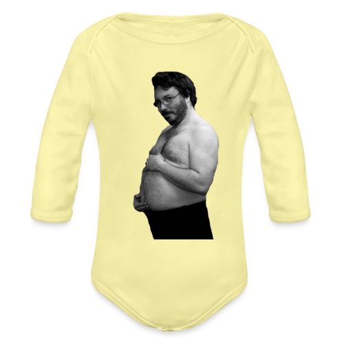 Fat dude acceptance - Organic Long Sleeve Baby Bodysuit