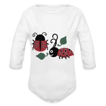 Little One - Organic Long Sleeve Baby Bodysuit - white - Front